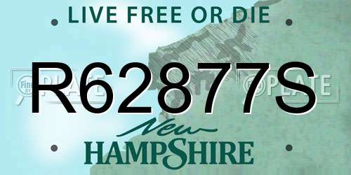 R62877S New Hampshire License Plate