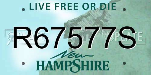 R67577S New Hampshire License Plate