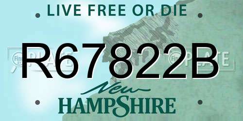 R67822B New Hampshire License Plate