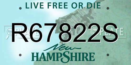 R67822S New Hampshire License Plate
