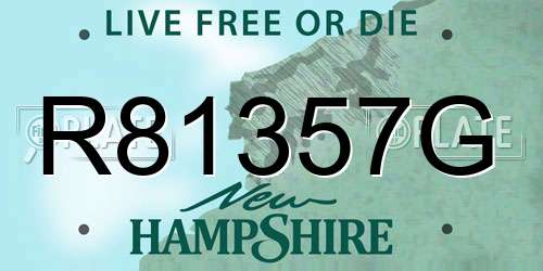 R81357G New Hampshire License Plate