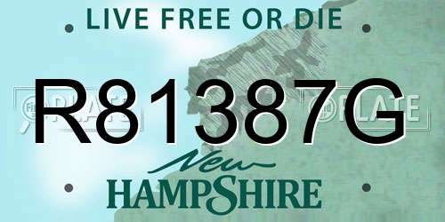 R81387G New Hampshire License Plate