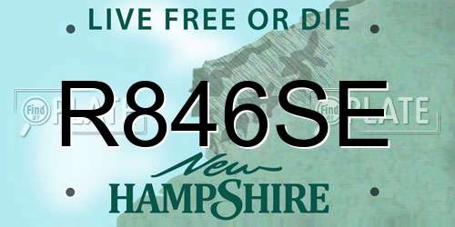 R846SE New Hampshire License Plate