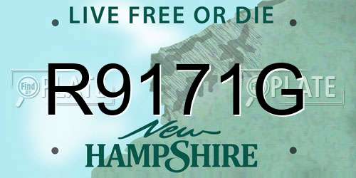 R9171G New Hampshire License Plate