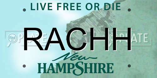 RACHH New Hampshire License Plate