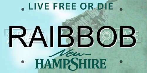 RAIBBOB New Hampshire License Plate