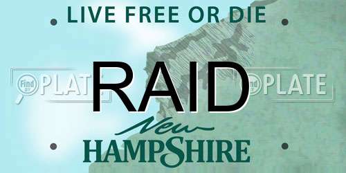 RAID New Hampshire License Plate