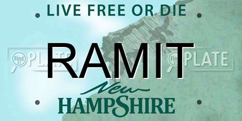 RAMIT New Hampshire License Plate