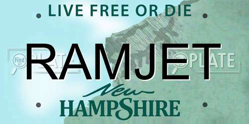 RAMJET New Hampshire License Plate