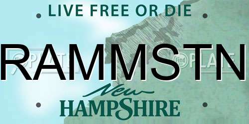 RAMMSTN New Hampshire License Plate