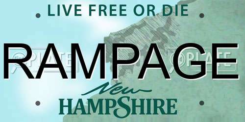 RAMPAGE New Hampshire License Plate