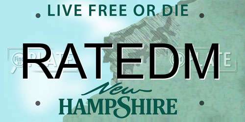 RATEDM New Hampshire License Plate