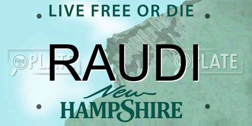 RAUDI New Hampshire License Plate