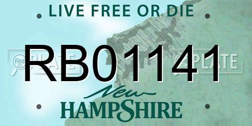 RB01141 New Hampshire License Plate