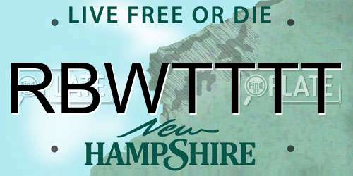 RBWTTTT New Hampshire License Plate
