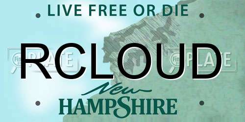 RCLOUD New Hampshire License Plate
