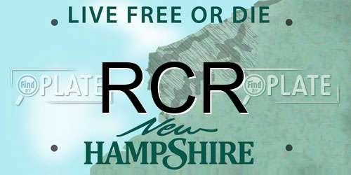 RCR New Hampshire License Plate