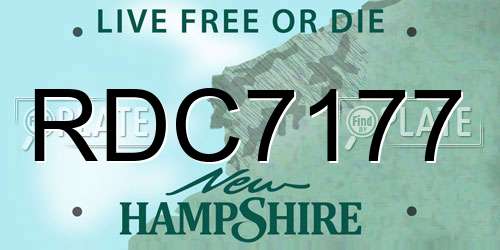 RDC7177 New Hampshire License Plate