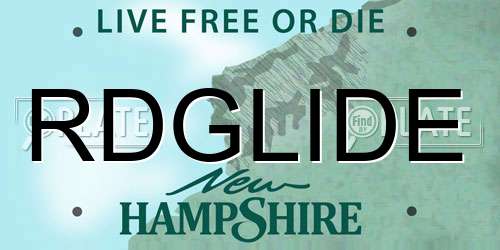 RDGLIDE New Hampshire License Plate