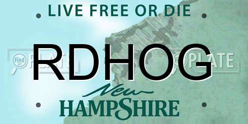 RDHOG New Hampshire License Plate