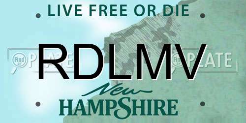 RDLMV New Hampshire License Plate