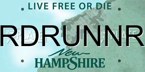 RDRUNNR New Hampshire License Plate
