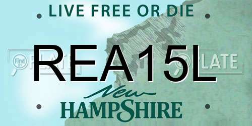 REA15L New Hampshire License Plate