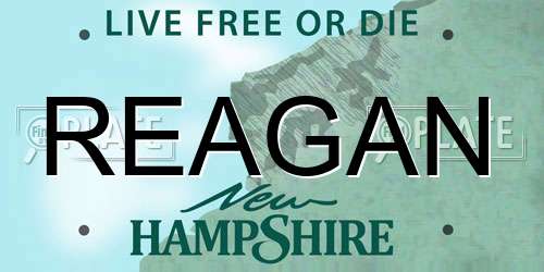 REAGAN New Hampshire License Plate