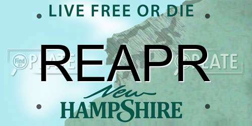 REAPR New Hampshire License Plate