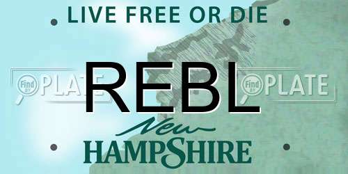 REBL New Hampshire License Plate