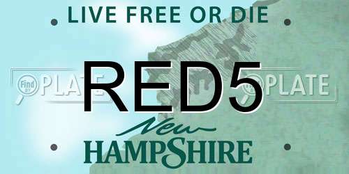 RED5 New Hampshire License Plate