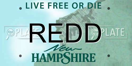 REDD New Hampshire License Plate
