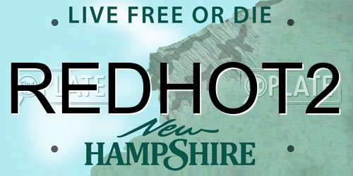 REDHOT2 New Hampshire License Plate