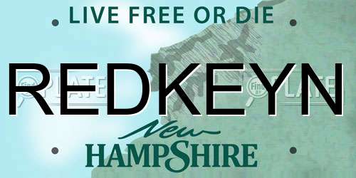 REDKEYN New Hampshire License Plate