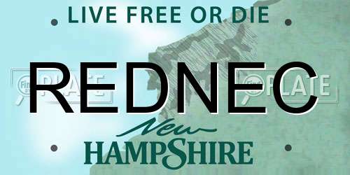 REDNEC New Hampshire License Plate