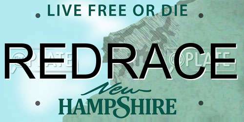 REDRACE New Hampshire License Plate