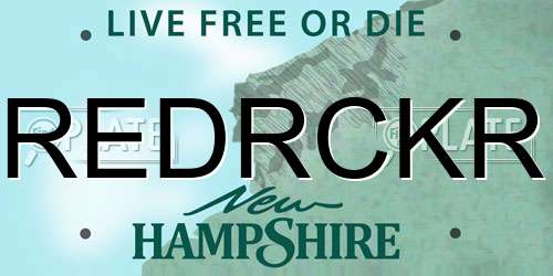 REDRCKR New Hampshire License Plate