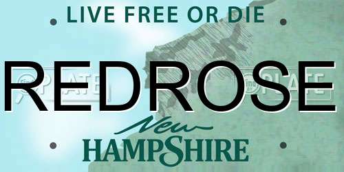 REDROSE New Hampshire License Plate