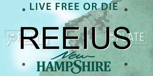 REEIUS New Hampshire License Plate