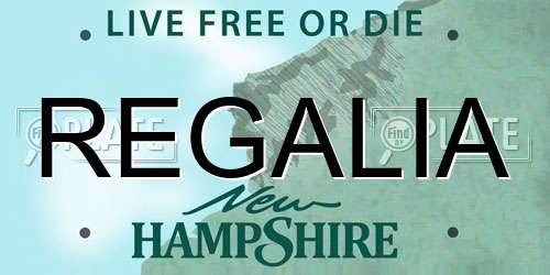 REGALIA New Hampshire License Plate