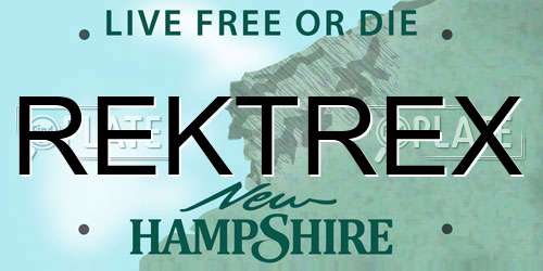 REKTREX New Hampshire License Plate