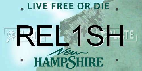 REL1SH New Hampshire License Plate