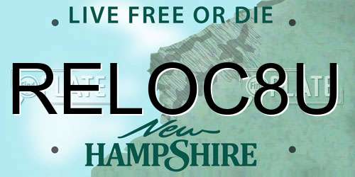 RELOC8U New Hampshire License Plate
