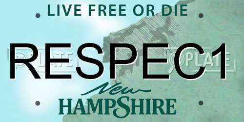RESPEC1 New Hampshire License Plate
