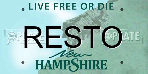 RESTO New Hampshire License Plate