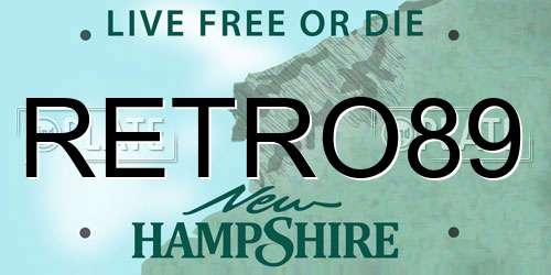 RETRO89 New Hampshire License Plate