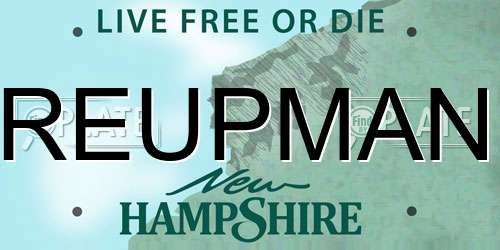 REUPMAN New Hampshire License Plate
