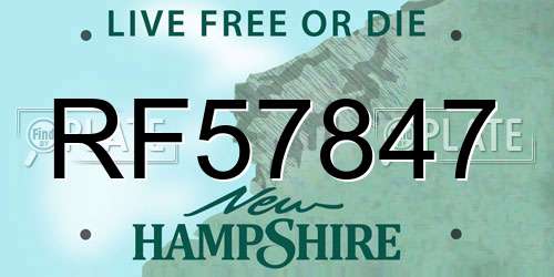 RF57847 New Hampshire License Plate