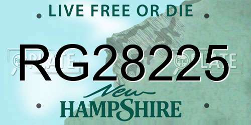 RG28225 New Hampshire License Plate