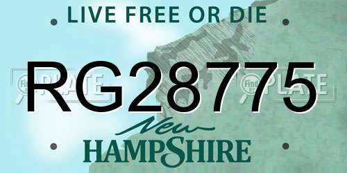 RG28775 New Hampshire License Plate